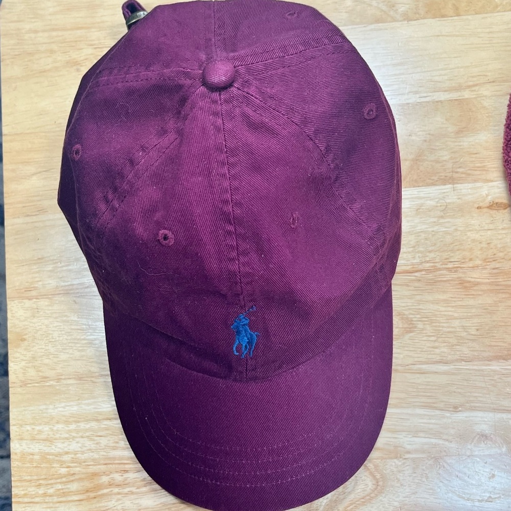 Ralph Lauren Maroon Hat Strap Back
